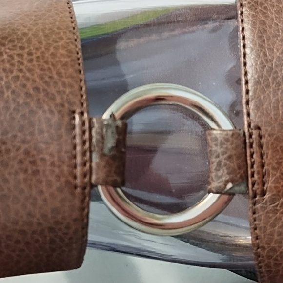 Brown Women's Slide in Sandals with Silver Sueded Cushion Insole Rubber Bottom - Picture 4 of 9